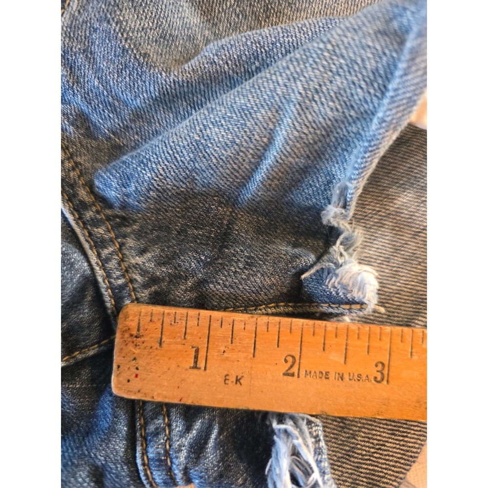 KanCan High Rise Distressed Denim Shorts Double Button 3/25 Y2K Indie mall goth - Picture 8 of 8